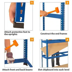 Rapid Racking Rapid 3 Pro 1800h x 1200w x 600mmd Grey 5 Fibreboard Shelves