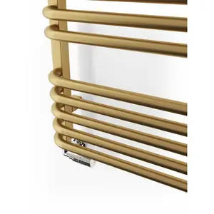 Alex Brass Heated Towel Rail 114cm H  x 50cm W x 12cm D