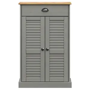 Shoe Cabinet VIGO Grey 60x35x96 cm Solid Wood Pine