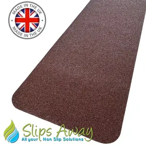 Anti Slip Tape Tread Cleats Pre Cut Tiles 150mm x 610mm - BROWN