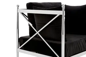 Novo Chair With Silver Lattice Arms