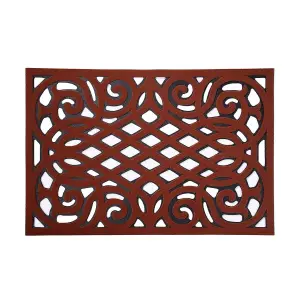 Nicoman Eco Friendly Outdoor Door Mat 75x45cm - Red