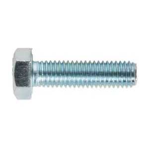 Sealey HT Setscrew M8 x 30mm 8.8 Zinc Plated DIN 933 - Pack of 50 Pieces SS830