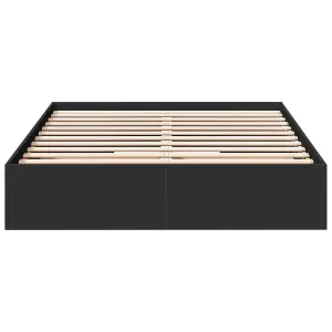 Berkfield Bed Frame with Drawers without Mattress Black 120x190 cm Small Double