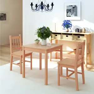 Berkfield Three Piece Dining Set Pinewood