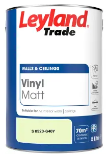 Leyland Trade Vinyl Matt Walls & Ceilings Emulsion Paint (S 0520-G40Y) 5L