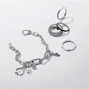 Pandora ME Small-Link Chain Bracelet - Sterling Silver - Sz. 20 cm