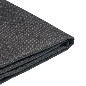 Fabric EU Double Size Bed Black FITOU