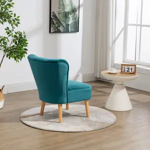 Arezza Velvet Accent Chair - Teal