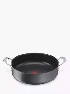 Jamie Oliver By Tefal Hard Anodised Aluminium Non-Stick All-In-One Casserole Pan With Glass Lid, 30cm