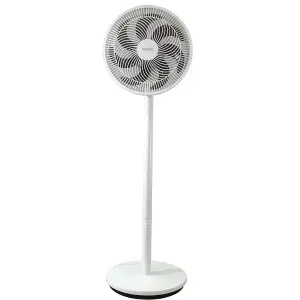 Igenix IGFP012W  Pedestal Fan With Adjustable Height, 12 Inch, 7 Blades, 3 Speeds, White