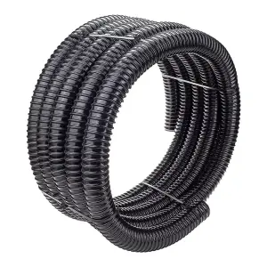 SPARES2GO Flexible Corrugated Water Butt Extension Overflow Connector Hose Pipe (25mm, 5M)