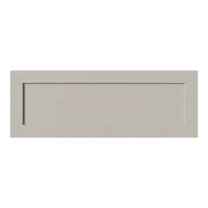 Tydeman Matt pebble Shaker Bridging door & pan drawer front, 356mm x 20mm x 997mm