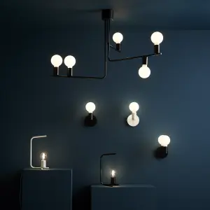 GoodHome Darrah Minimalist Matt Black Wall light