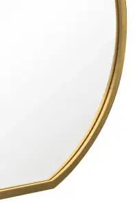 MirrorOutlet The Circulus Gold Framed Flat Bottom Circular Wall Mirror 84CM X 80CM