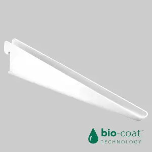 RBUK Twin Slot Brackets 370mm White Antibacterial, Pack of 10