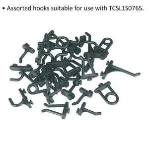 30-Piece Assorted Tool Pegboard Hook Set for Garage and Workshop