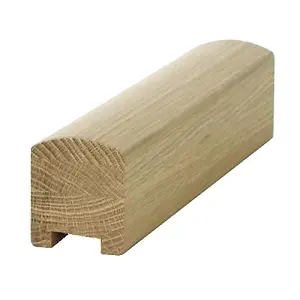 Oak Handrail Contemporary 3.0m - 32mm Groove For Stair Spindles UK Manufactured Traditional Products Ltd