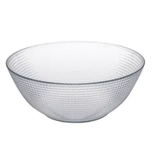 URBNLIVING 10cm Height Clear Glass Round Salad Bowl