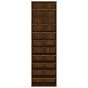 Berkfield Shoe Cabinet Brown Oak 54x34x183 cm Engineered Wood