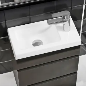 7112 Ceramic 40cm x 22cm Thick-Edge Slabtop Basin