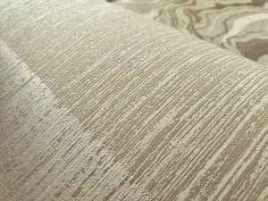 Galerie Slow Living Ochre Gold Simplicity Two-Toned Metallic Textured Stripe Wallpaper Roll