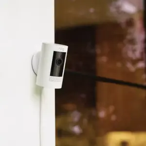 Ring Stick Up Wired Indoor & outdoor Tilt adjustable Smart camera - White