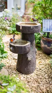 Easy Fountain Robin Springs Solar With Battery Backup Garden Feature incl LEDs - L 27 cm x W 38 cm x H 57 cm