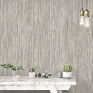 Galerie Organic Textures Cream Grey Rough Grass Textured Wallpaper