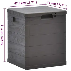 vidaXL Garden Storage Box 90 L Brown