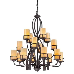 Elstead Kyle 16 Light Multi Arm Chandelier Imperial Bronze Finish, E27