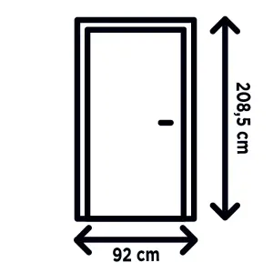 Fortia Curral Frosted Glazed Anthracite LH External Front Door set, (H)2085mm (W)920mm