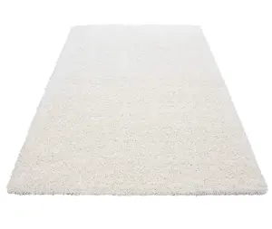 Abaseen 120x170 cm Cream Thick Pile soft Shaggy Modern Rug