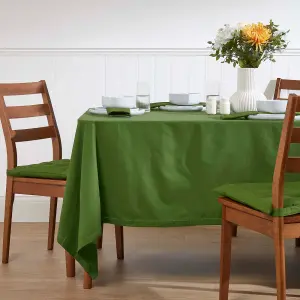 Homescapes Dark Olive Tablecloth 137 x 228 cm