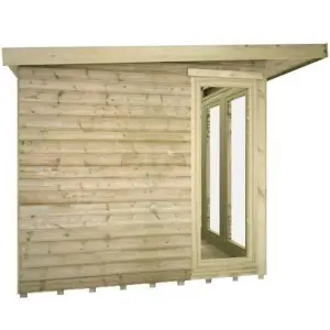 12ft x 8ft (3.65m x 2.43m) Wooden Garden Room 16mm Tongue and Groove (16mm Tongue and Groove Floor and Roof) (12 x 8) (12x8)