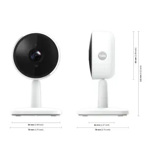 Yale Home Wireless Indoor Swivel & tilt Smart camera - White & black