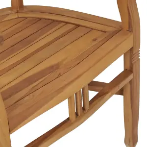 Berkfield Garden Chairs 2 pcs Solid Teak Wood