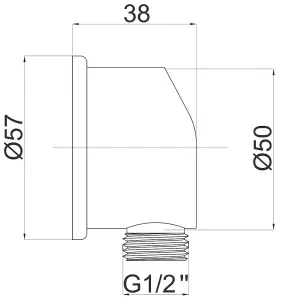 Herz-Unitas PRESTIGE Wall Shower Connector