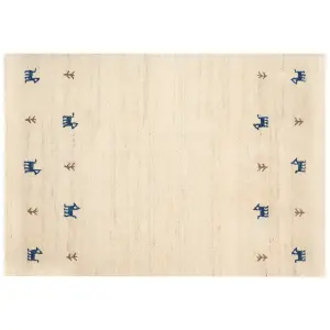 Wool Gabbeh Area Rug 160 x 230 cm Beige YALI