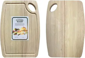 KAV Rubber Bamboo Organic Wood Cutting Board for Kitchen-Thick Chopping Board for Food (Set Of 3 Sizes)