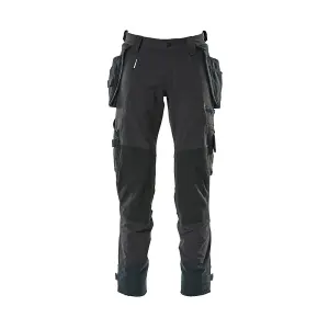 Mascot Advanced Trousers with Holster Pockets and Stretch - Dark Navy Blue   (34.5) (Leg Length - Long)