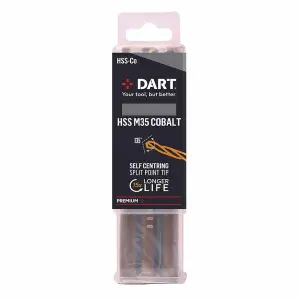 DART 9.5mm HSS Cobalt Twist Drill Pk 5