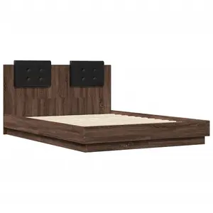 Berkfield Bed Frame without Mattress Brown Oak 120x190 cm Small Double