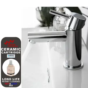 BATHWEST Cloakroom Mono Sink Basin Mixer Tap Bathroom Taps Chrome Faucet