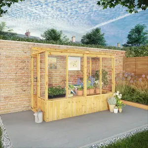 Mercia 8 x 4ft Premium Lean Too Greenhouse Yes