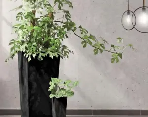 Tall Planter Plant Pot Square Concrete Effect Flower Indoor Outdoor Garden Patio H50cm/W26,5cm Anthracite