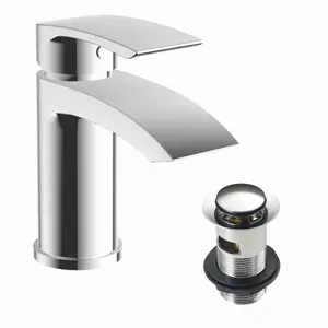 Chrome Sleek Basin & Bath Shower Mixer Tap Pack