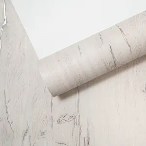 Grey Wood Effect Wallpaper Gold Metallic Slight Imperfect Vinyl HeavyWeight