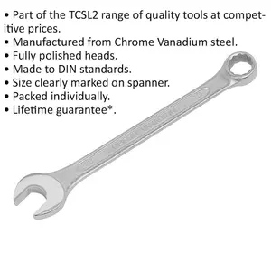 Premium 13mm Combination Spanner - Chrome Vanadium Steel with Polished Finish