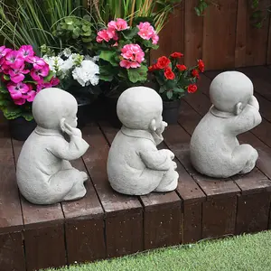 Oriental Garden Set of 3 wise Monks